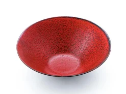 ORYOKI Ramen-Schüsseln Und Schalen|Japanisches Porzellan*Japanische Schüssel Shuin, rot, 2 Größen