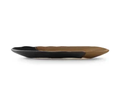 ORYOKI Japanisches Porzellan*Japanische Servierschale Sou, schwarz-gold, 2 Größen