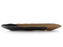 ORYOKI Japanisches Porzellan*Japanische Servierschale Sou, schwarz-gold, 2 Größen