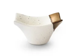 ORYOKI Sushi Saucenschalen|Japanisches Porzellan*Japanische Soßenschale Sou, weiß-gold