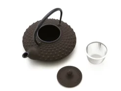 ORYOKI Japanische Teekannen|Teekanne Gusseisen*Japanische Teekanne Gusseisen Hira Arare, 0,5 l, Braun