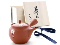 ORYOKI Japanische Teekannen|Teegeschirr*Japanische Teekanne Tokoname Sakura Momo mit Geschenkbox