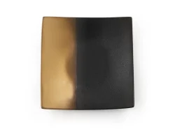 ORYOKI Sushi Teller|Japanisches Porzellan*Japanischer Teller Sou, schwarz-gold, 2 Größen