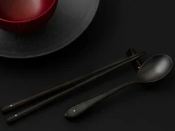 ORYOKI Essstäbchen|Oryoki*Japanisches Besteck-Set Yokina asa, Ebenholz