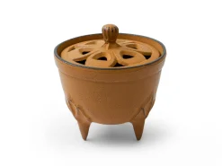 ORYOKI Räuchergefässe*Japanisches Räuchergefäß Sakura, Gusseisen orange
