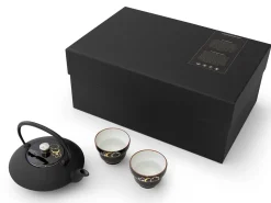 ORYOKI Japanische Teekannen|Teekanne Gusseisen*Japanisches Teeservice Setsugekka, 3-teilig