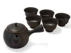 ORYOKI Japanische Teekannen|Teegeschirr*Japanisches Teeservice, 6-teilig, Kyusu Tokoname Sendan Sen Kaku