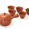 ORYOKI Japanische Teekannen|Teegeschirr*Japanisches Teeservice, 6-teilig, Kyusu Tokoname Tobikanna Shu