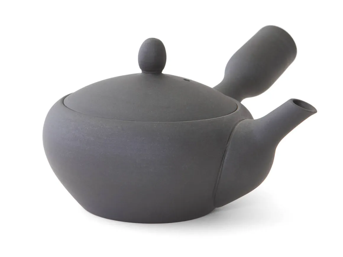 ORYOKI Japanische Teekannen|Teegeschirr*Japanisches Teeservice Teppachu Kurokusube, 3-teilig, Banko Yaki