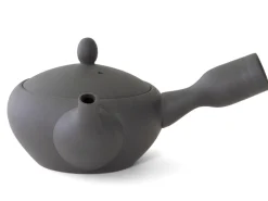 ORYOKI Japanische Teekannen|Teegeschirr*Japanisches Teeservice Teppachu Kurokusube, 3-teilig, Banko Yaki