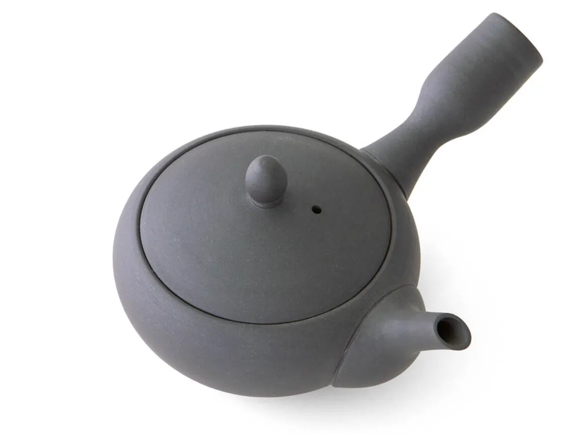 ORYOKI Japanische Teekannen|Teegeschirr*Japanisches Teeservice Teppachu Kurokusube, 3-teilig, Banko Yaki