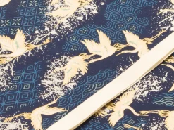 ORYOKI Japanpapier*Japanpapier Chiyogami, Kraniche auf Blau