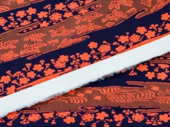ORYOKI Japanpapier*Japanpapier Katazome, Scherenschnitt auf hellrot