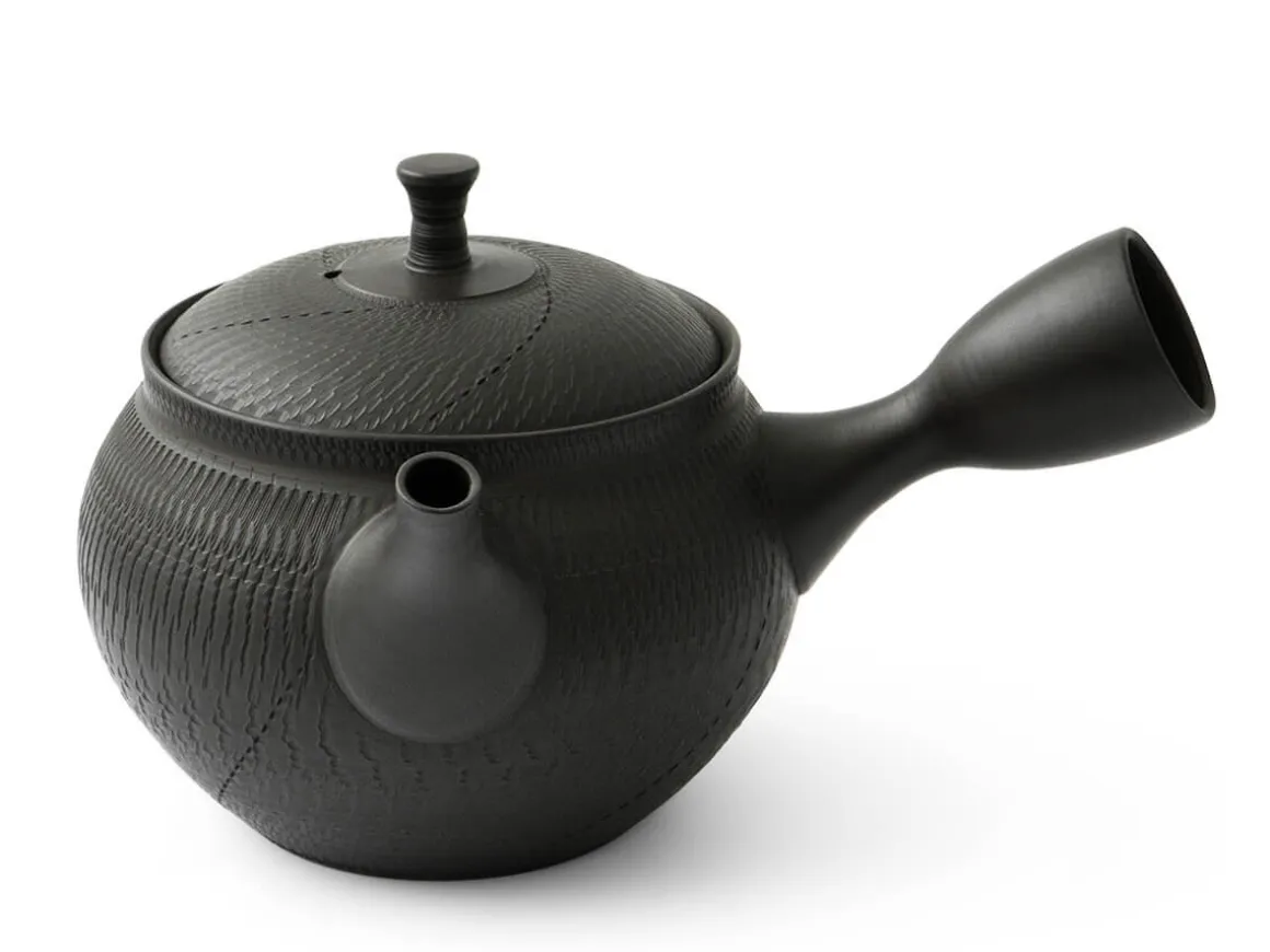 ORYOKI Japanische Teekannen|Teegeschirr*Kyusu Kuro Fukuro Biri, 360 ml, von Tatsuo Umehara