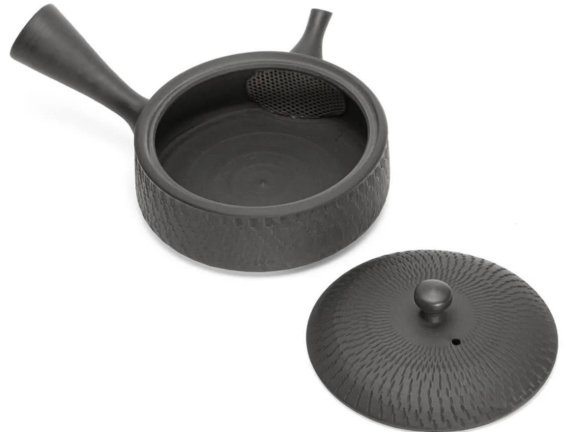 ORYOKI Japanische Teekannen|Teegeschirr*Kyusu Kuro Kittate Tobikanna, 180 ml