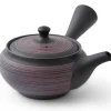 ORYOKI Japanische Teekannen|Teegeschirr*Kyusu Kurohira Murasakikusime, japanische Teekanne