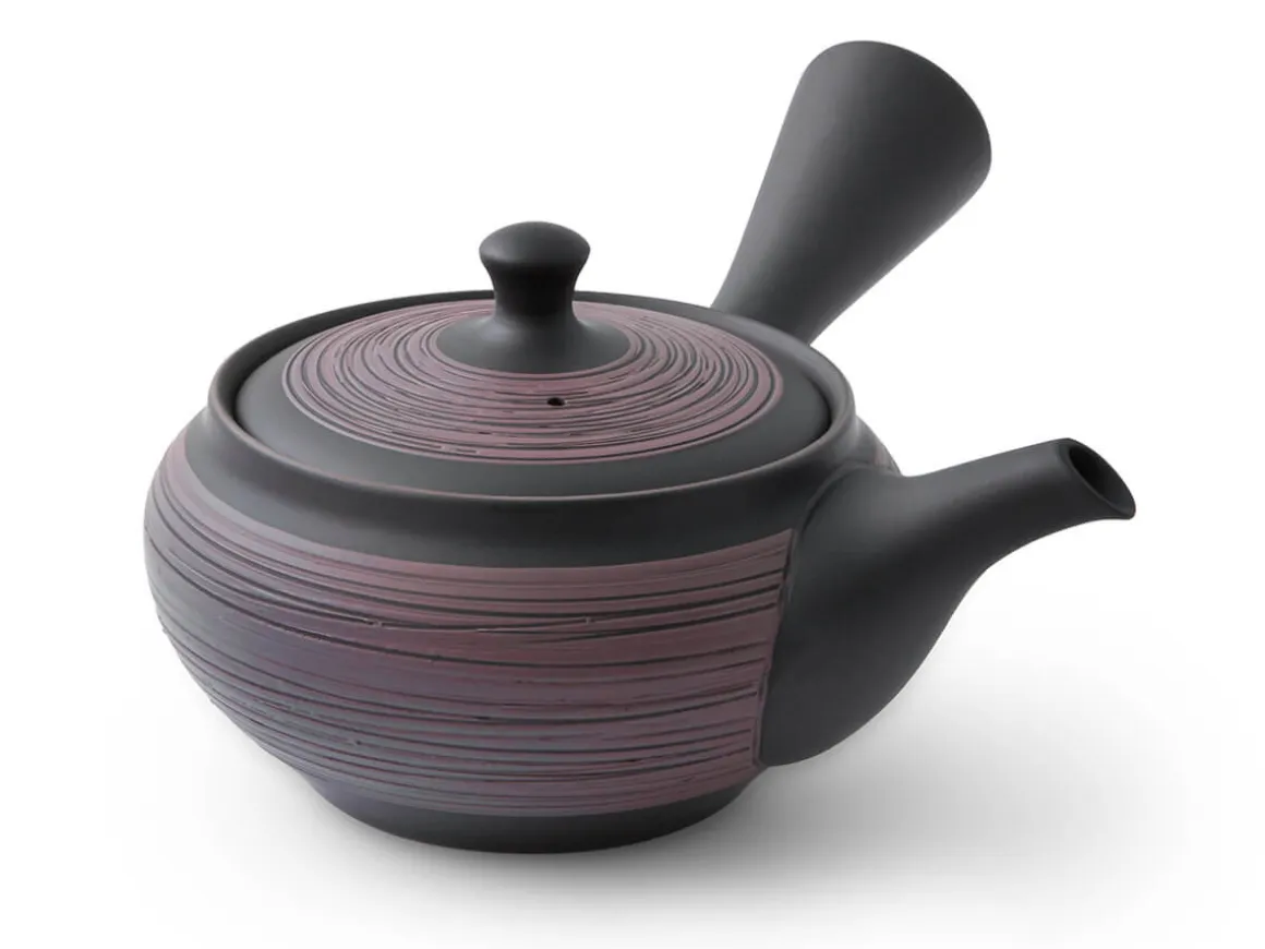 ORYOKI Japanische Teekannen|Teegeschirr*Kyusu Kurohira Murasakikusime, japanische Teekanne
