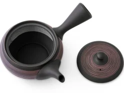 ORYOKI Japanische Teekannen|Teegeschirr*Kyusu Kurohira Murasakikusime, japanische Teekanne