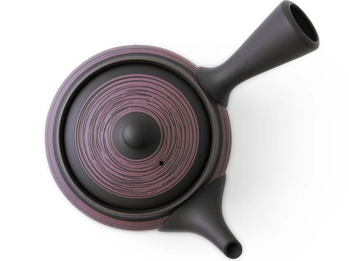 ORYOKI Japanische Teekannen|Teegeschirr*Kyusu Kurohira Murasakikusime, japanische Teekanne