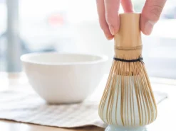 ORYOKI Matcha Besen Und Löffel*Matcha Besenständer, Kusenaoshi, hellblau