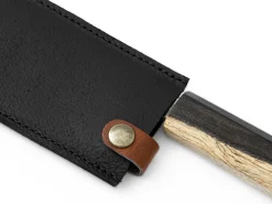 ORYOKI Messer-Zubehör*Messerhülle Leder Nakiri, schwarz