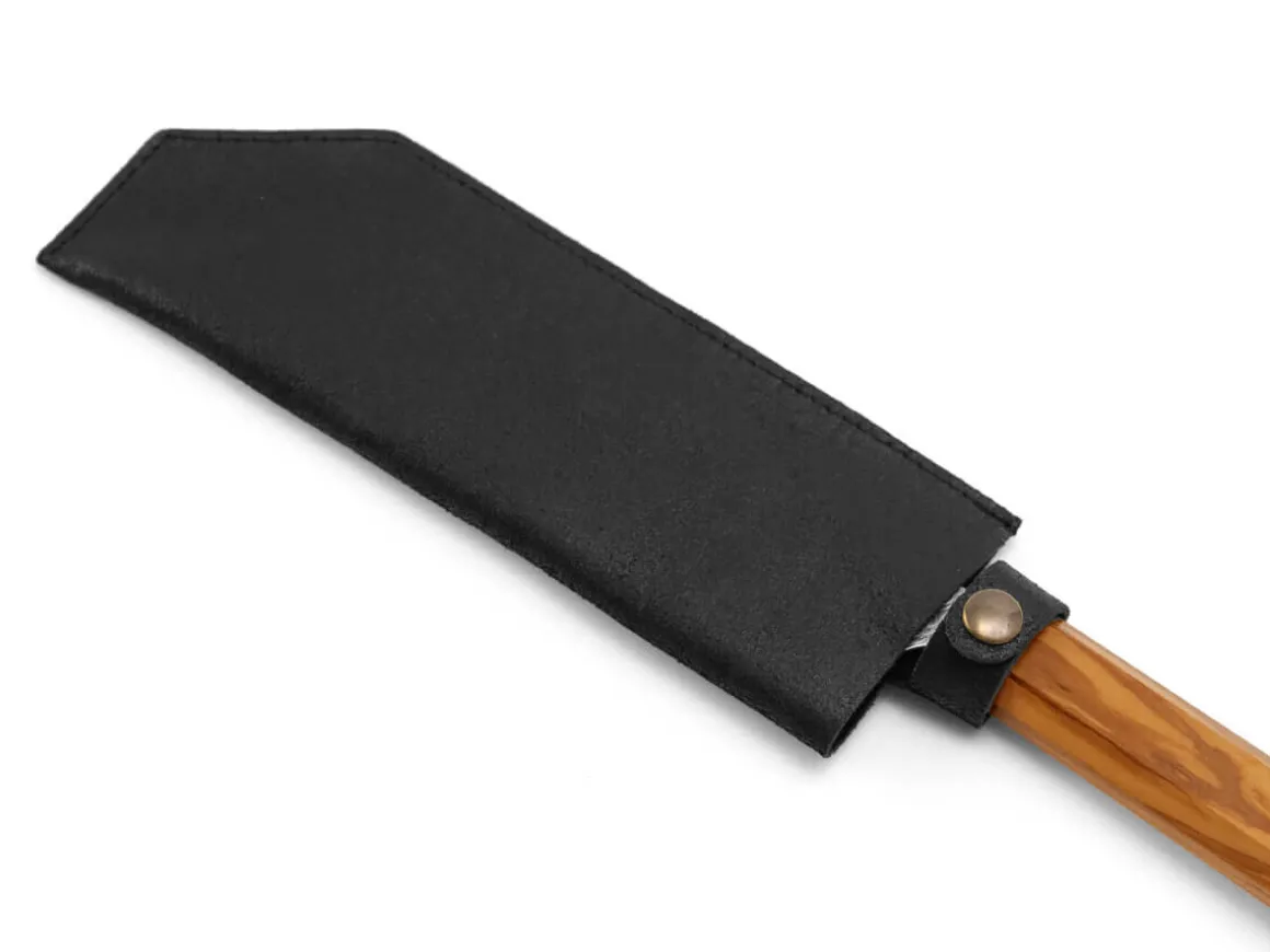 ORYOKI Messer-Zubehör*Messerhülle Santoku 185, Leder Vintage schwarz