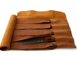 ORYOKI Messer-Zubehör*Messer-Tasche, Leder, Cognac
