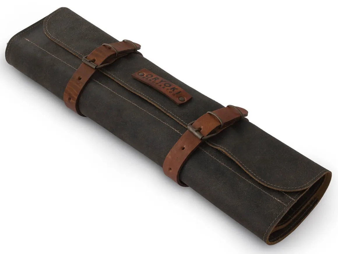 ORYOKI Messer-Zubehör*Messer-Tasche, Leder, Vintage-Style