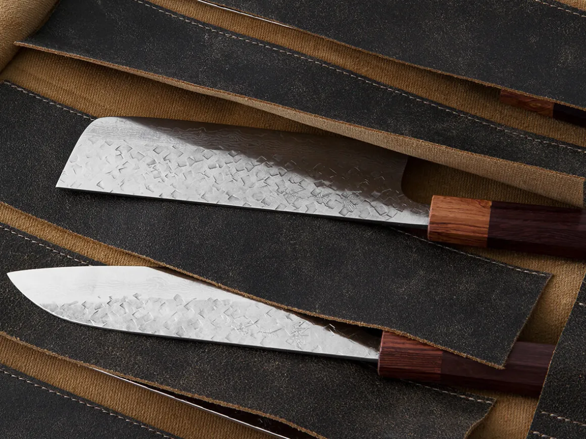ORYOKI Messer-Zubehör*Messer-Tasche, Leder, Vintage-Style