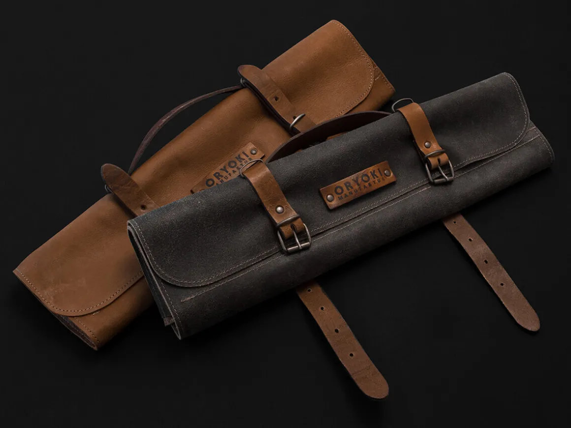 ORYOKI Messer-Zubehör*Messer-Tasche, Leder, Vintage-Style