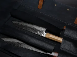 ORYOKI Messer-Zubehör*Messer-Tasche M, Leder schwarz