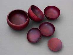 ORYOKI Holzschalen|Oryoki*Schalenset rot