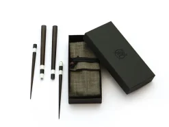 ORYOKI Essstäbchen*Premium Essstäbchen Motte-iku, teilbar, Ebenholz