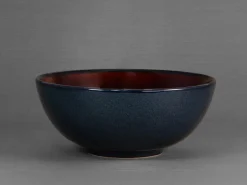 ORYOKI Ramen-Schüsseln Und Schalen|Japanisches Porzellan*Ramen Bowl Pirka, 19,5 cm, cobalt