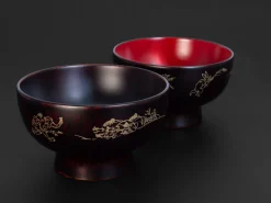 ORYOKI Holzschalen|Lacquerware*Reisschale Urushi Manga, 300 ml