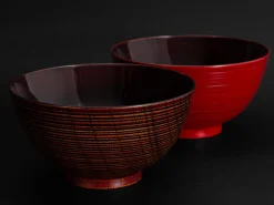 ORYOKI Holzschalen|Lacquerware*Reisschale Urushi Tamenuri, 360 ml