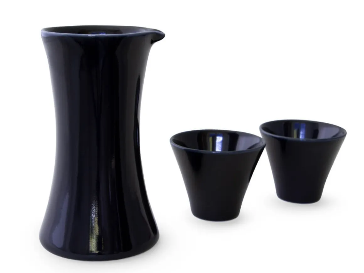 ORYOKI Sake*Sake Set Gen, Arita Porzellan, indigo