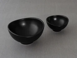 ORYOKI Reisschalen|Japanisches Porzellan*Schalen Infinity, 2 Größen, schwarz