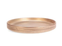 ORYOKI Japanisches Porzellan*Shusetsu Servierplatte Gold, flach, stapelbar