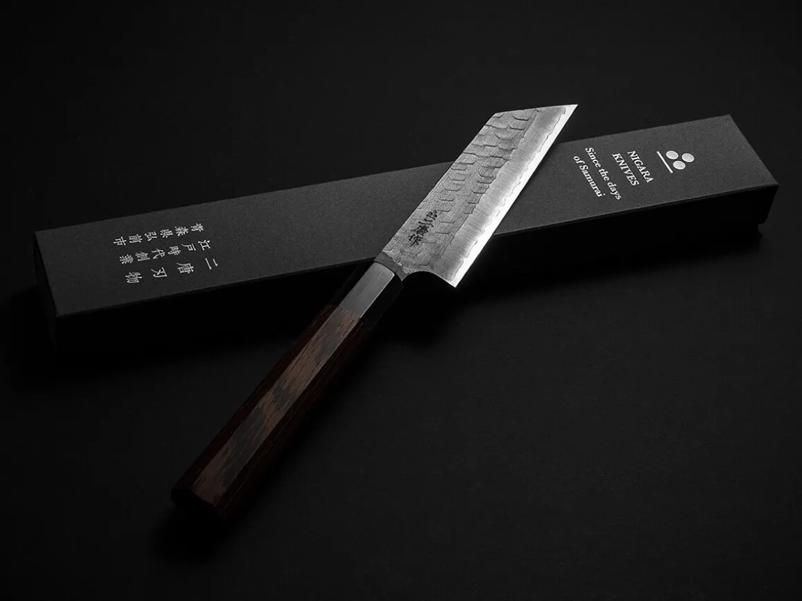 ORYOKI Petty Messer*SPG2 Kuroshiage Tsuchime Paring 120mm, Wenge Handle