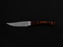 ORYOKI Damastmesser*Steak Messer Nami mahagoni, wilder Damast, 70 Lagen