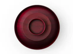 ORYOKI Holzschalen|Lacquerware*Suppenschale mit Deckel Hashi han, Urushi rot