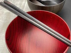 ORYOKI Holzschalen|Lacquerware*Suppenschale, Reisschale Sensai, Urushi rot