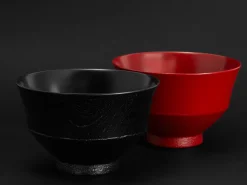 ORYOKI Holzschalen|Lacquerware*Suppenschale Urushi Keiryo, 240 ml, schwarz