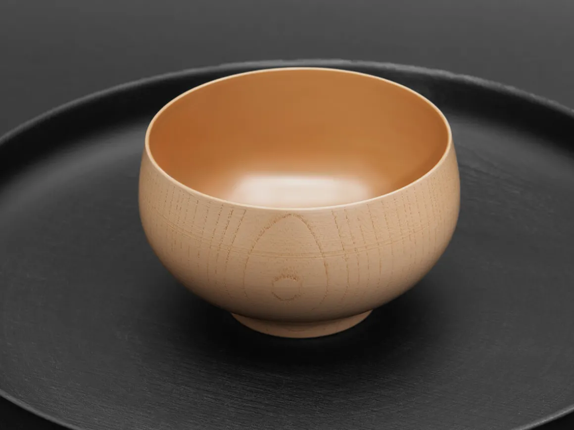 ORYOKI Holzschalen|Lacquerware*Suppenschüssel Kumi-wan M, 400 ml, natur