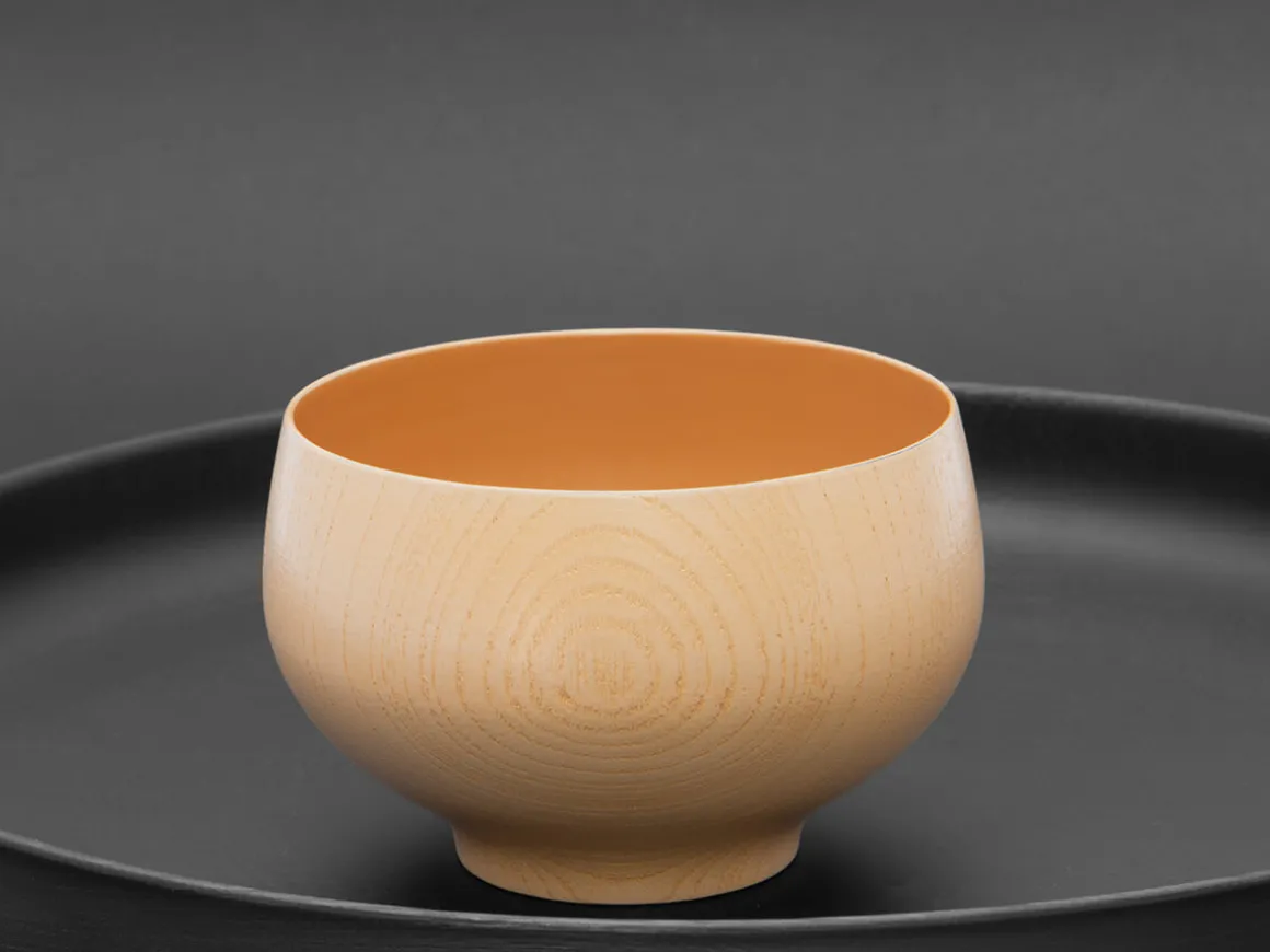 ORYOKI Holzschalen|Lacquerware*Suppenschüssel Kumi-wan S, 340 ml, natur