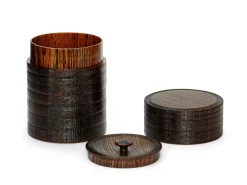 ORYOKI Teedosen*Teedose Urushi Nuri, Holz, braun