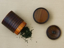 ORYOKI Teedosen*Teedose Urushi Nuri, Holz, braun