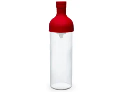 ORYOKI Mizudashi (Tee Kalt Aufgießen)*Teeflasche mit Sieb, HARIO Filter in Bottle, 750 ml, rot