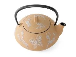 ORYOKI Japanische Teekannen|Teekanne Gusseisen*Teekanne Gusseisen CHOCHO, Beige, 0,6 l